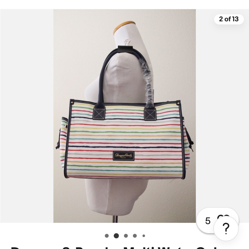 Dooney & Bourke Multi color Stripe Tote